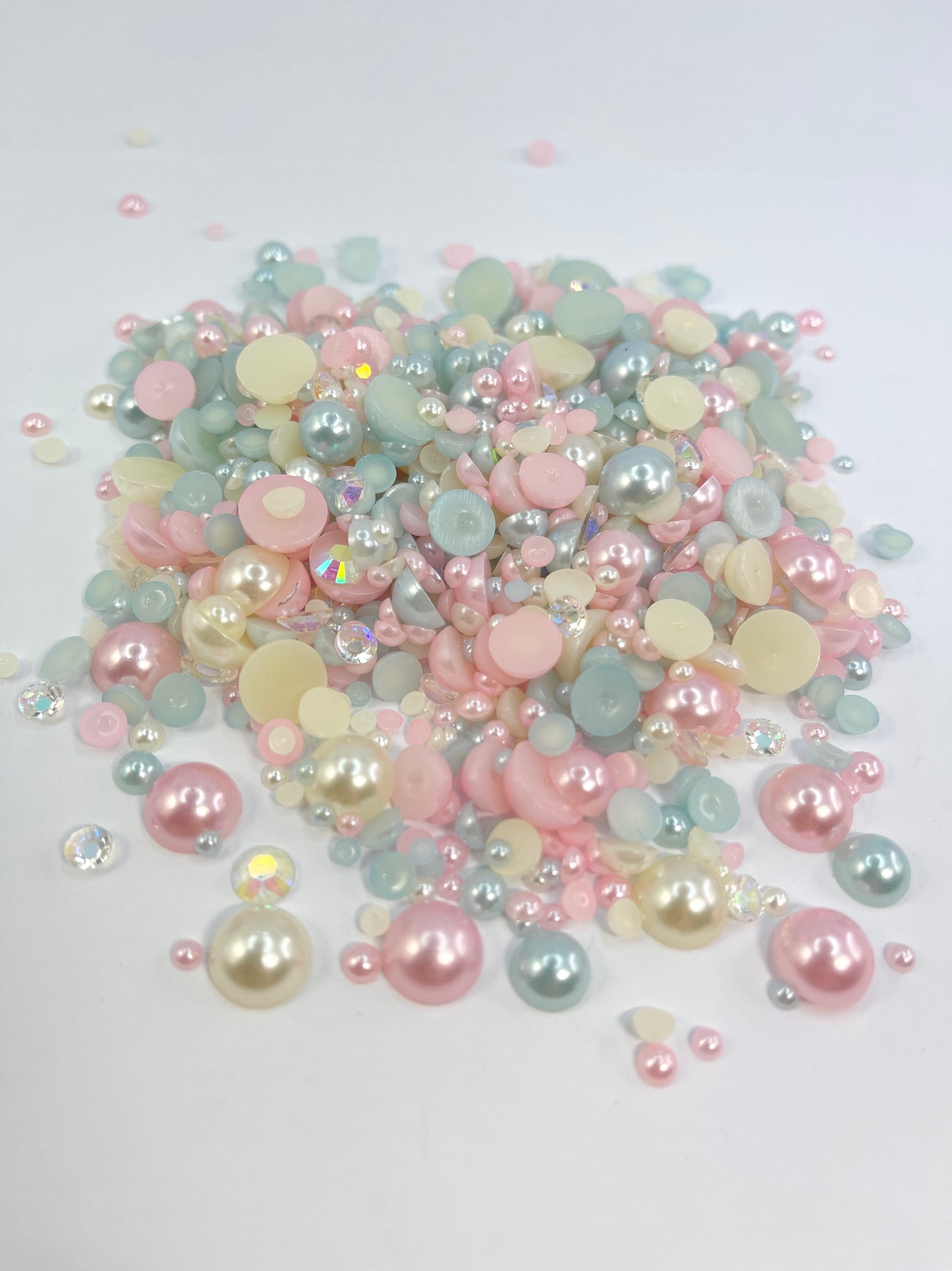 Jennifer Flat Back Pearl/ Rhinestone Mix 50g