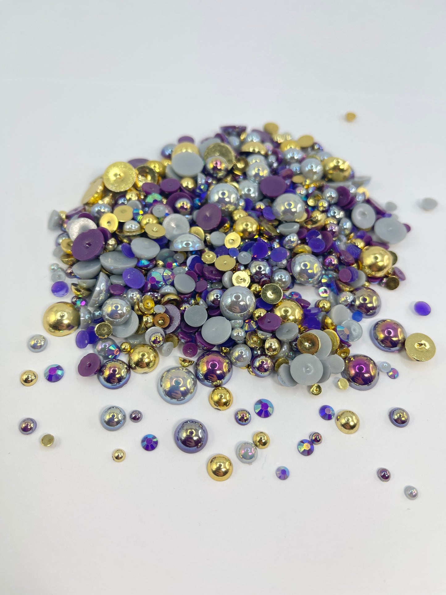 Royalty Flat Back Pearl/ Rhinestone Mix 50g
