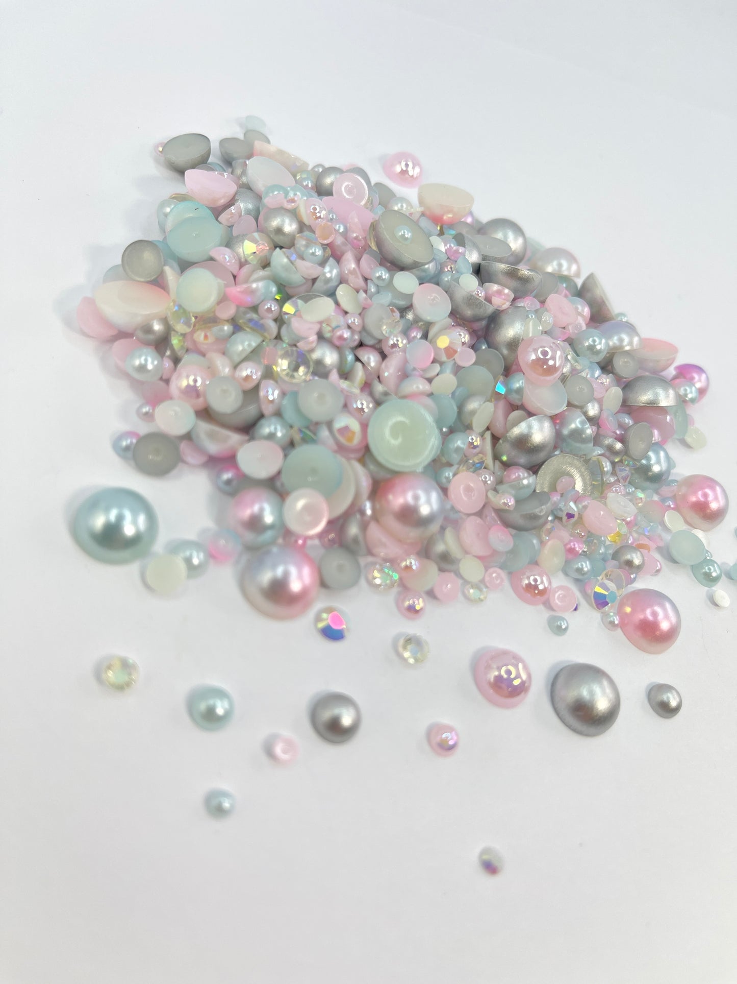 Josie Flat Back Pearl/ Rhinestone Mix 50g