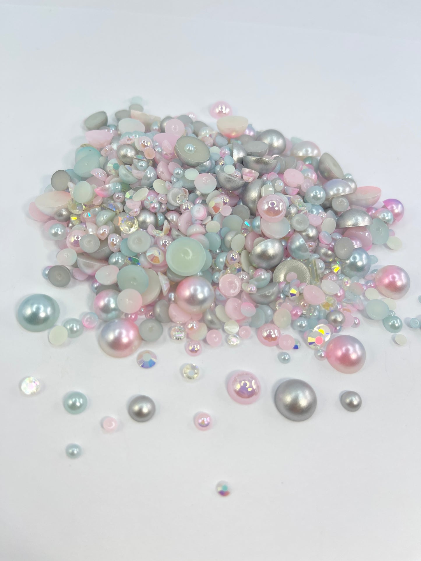 Josie Flat Back Pearl/ Rhinestone Mix 50g
