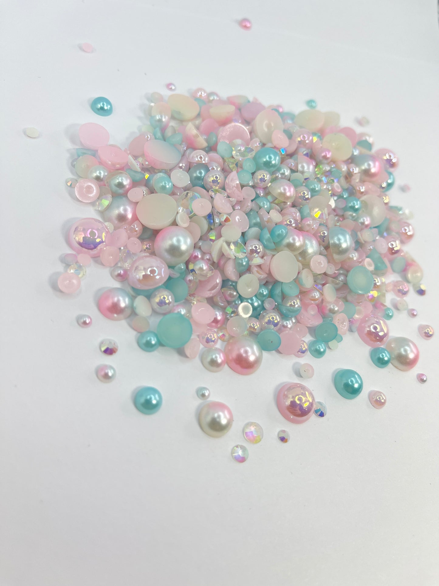 Fantasy Flat Back Pearl/ Rhinestone Mix 50g