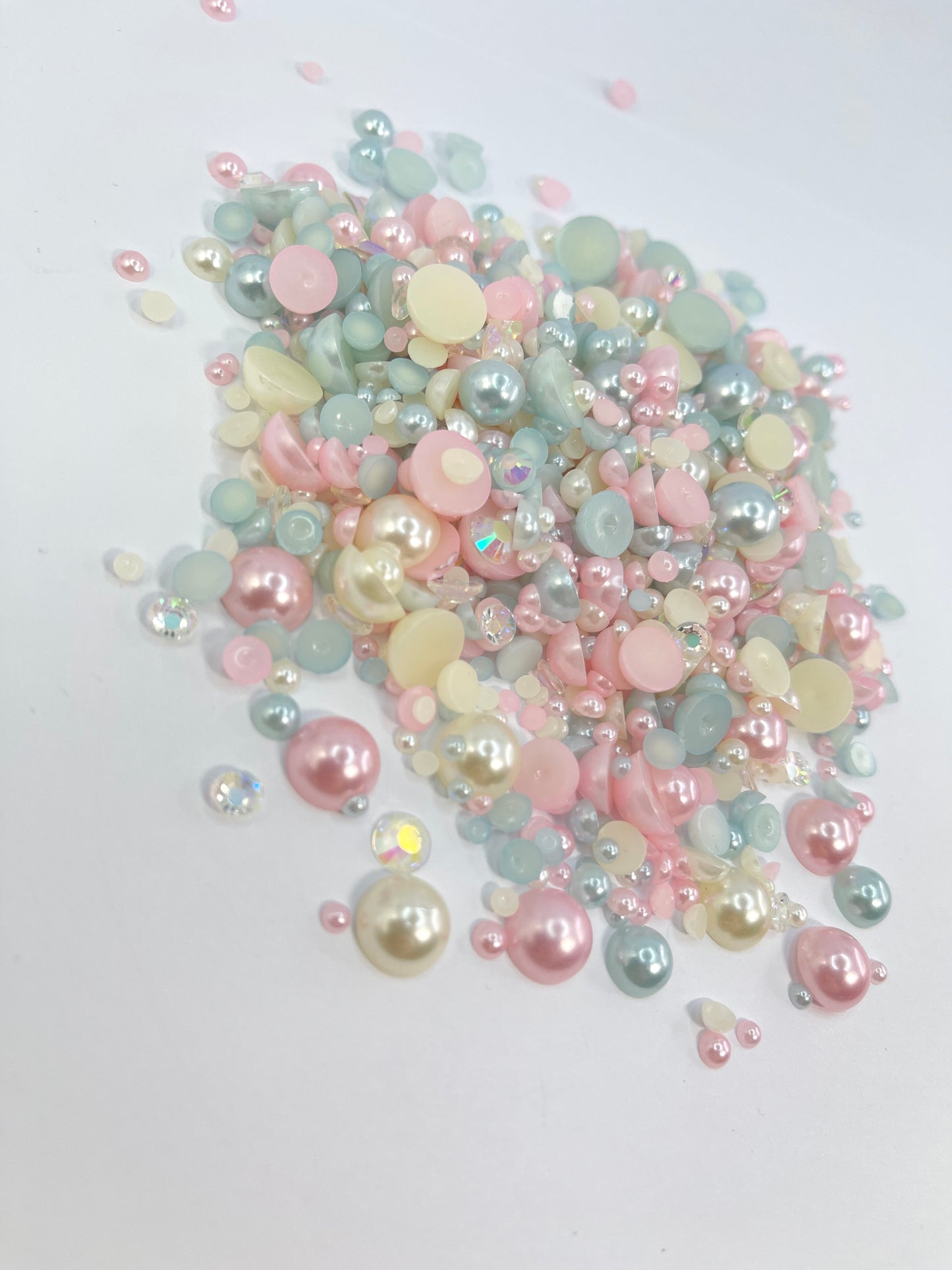 Jennifer Flat Back Pearl/ Rhinestone Mix 50g