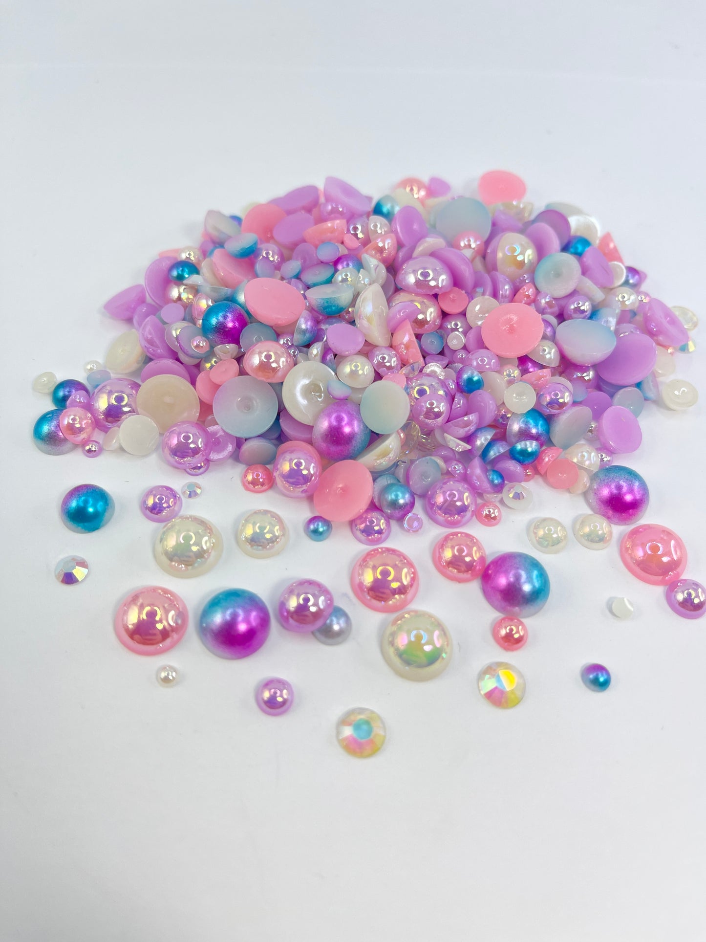 Bubblegum Flat Back Pearl/ Rhinestone Mix 50g