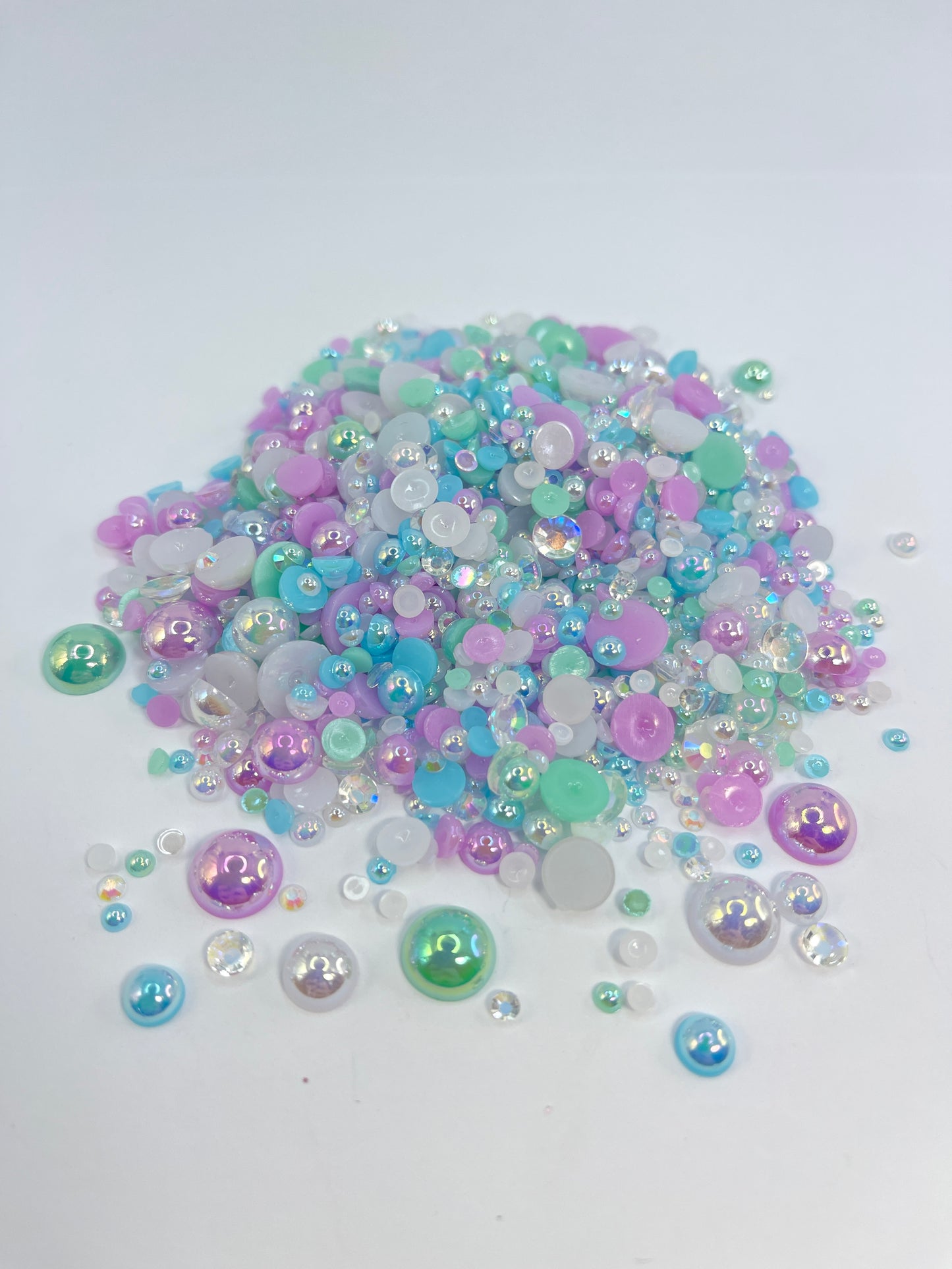 Marina Flat Back Pearl/ Rhinestone Mix 50g