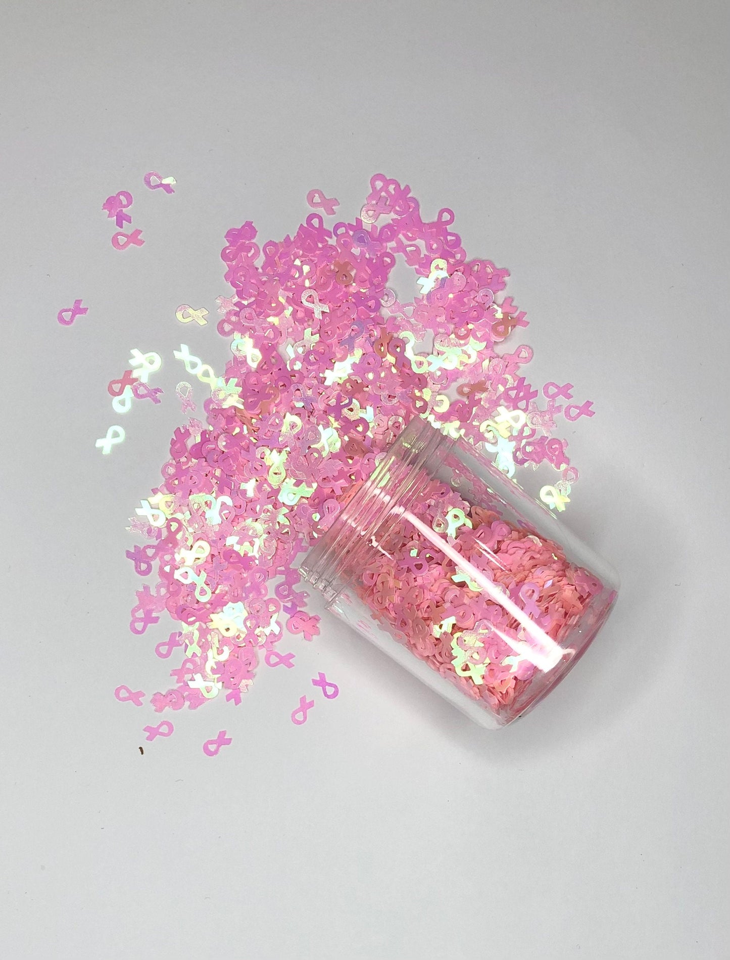Pink Ribbons Holographic Shaped Glitter