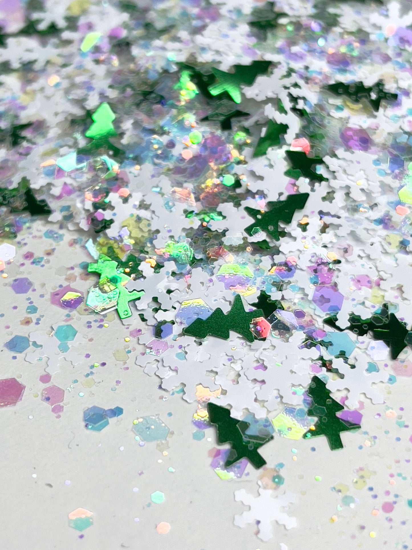 Fir Flake Shaped Glitter Mix