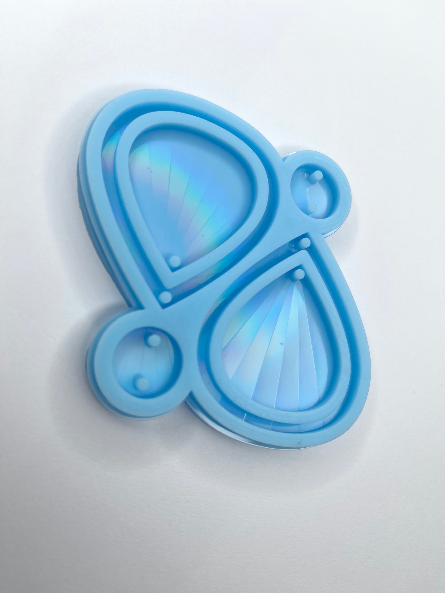 Holographic Cut Out Teardrops w/ circles mould