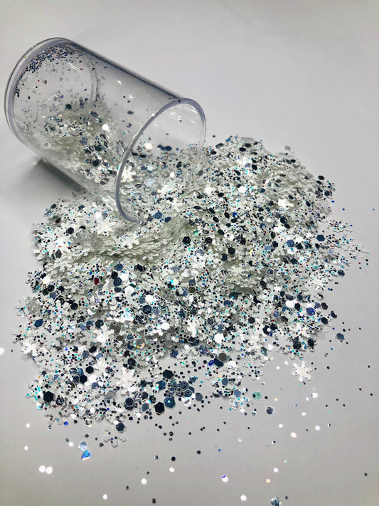 Snow Flake Shaped Glitter Mix