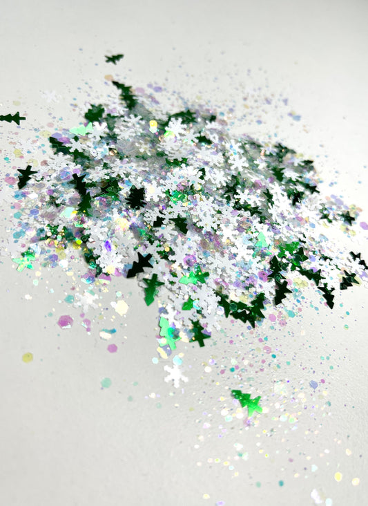 Fir Flake Shaped Glitter Mix