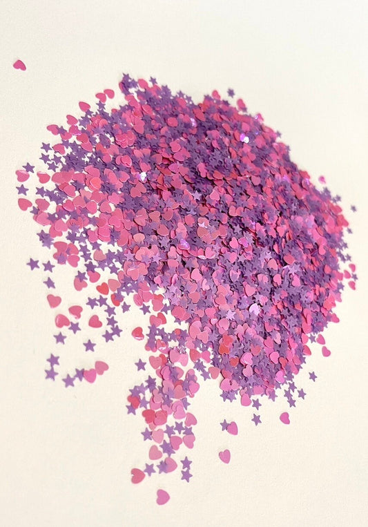 Heart Starter Shaped Glitter Mix